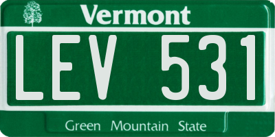 VT license plate LEV531