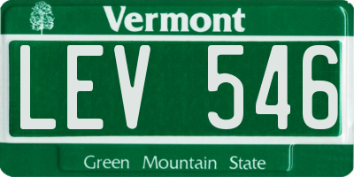 VT license plate LEV546