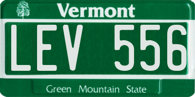 VT license plate LEV556