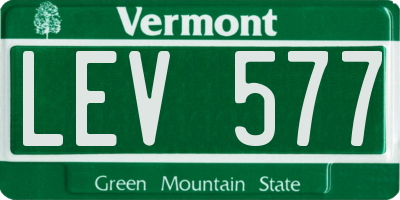 VT license plate LEV577