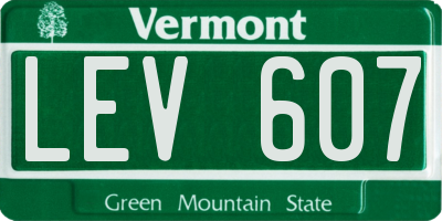 VT license plate LEV607