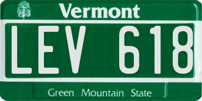 VT license plate LEV618