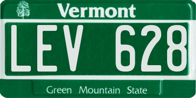 VT license plate LEV628