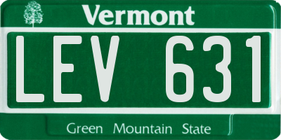 VT license plate LEV631
