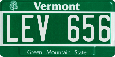 VT license plate LEV656