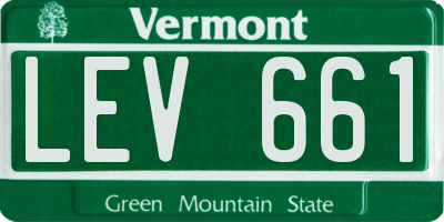 VT license plate LEV661