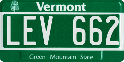 VT license plate LEV662