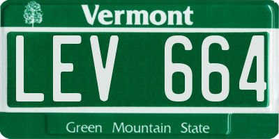 VT license plate LEV664