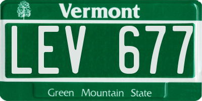 VT license plate LEV677