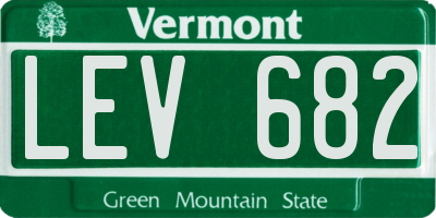 VT license plate LEV682