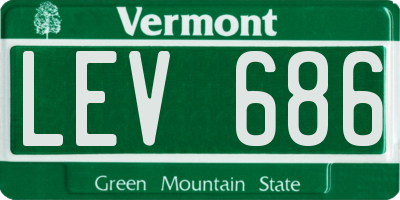 VT license plate LEV686