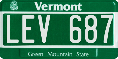 VT license plate LEV687