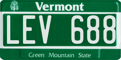 VT license plate LEV688