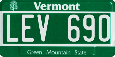 VT license plate LEV690