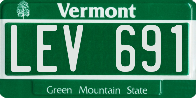 VT license plate LEV691