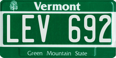 VT license plate LEV692