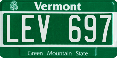 VT license plate LEV697