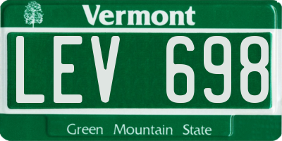 VT license plate LEV698