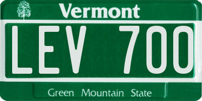 VT license plate LEV700
