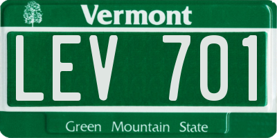 VT license plate LEV701