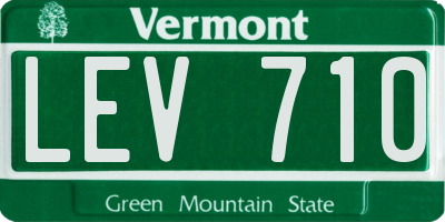VT license plate LEV710
