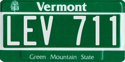 VT license plate LEV711