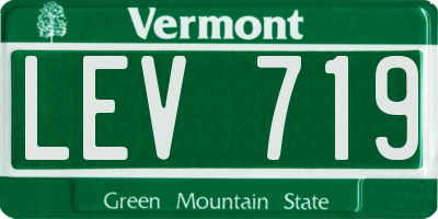 VT license plate LEV719