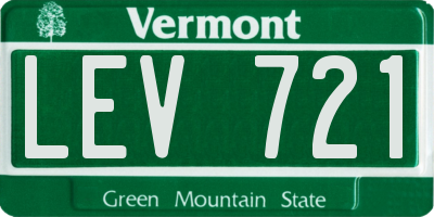 VT license plate LEV721
