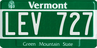 VT license plate LEV727