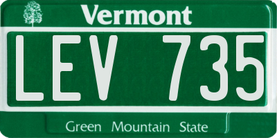 VT license plate LEV735