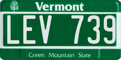 VT license plate LEV739