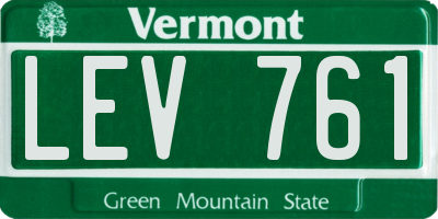 VT license plate LEV761