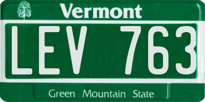 VT license plate LEV763