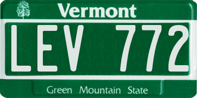 VT license plate LEV772