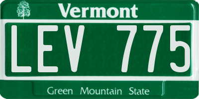 VT license plate LEV775