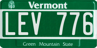 VT license plate LEV776