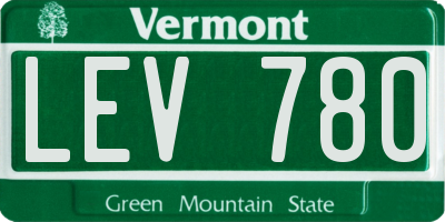 VT license plate LEV780