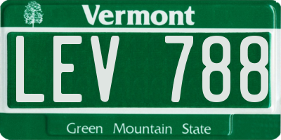 VT license plate LEV788