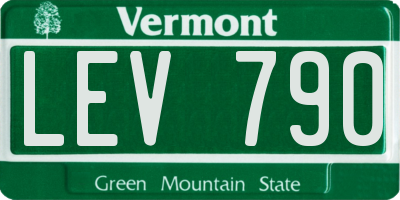 VT license plate LEV790
