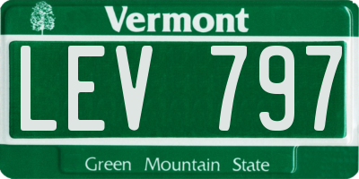 VT license plate LEV797