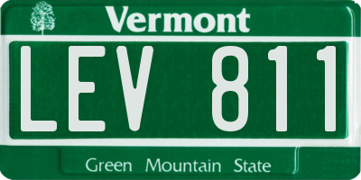 VT license plate LEV811
