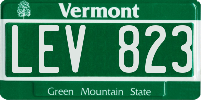 VT license plate LEV823