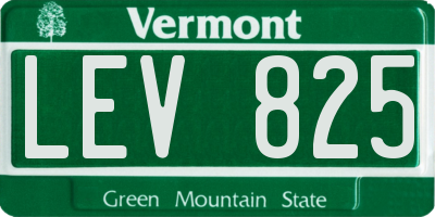 VT license plate LEV825