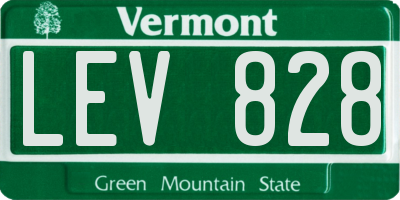 VT license plate LEV828