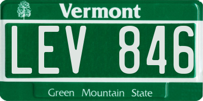 VT license plate LEV846