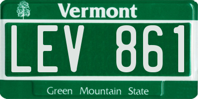 VT license plate LEV861
