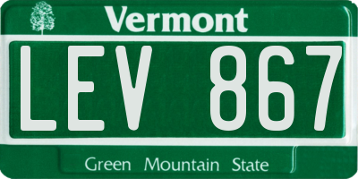 VT license plate LEV867