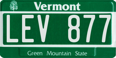 VT license plate LEV877