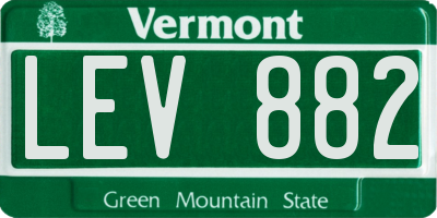 VT license plate LEV882