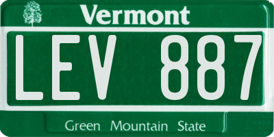 VT license plate LEV887